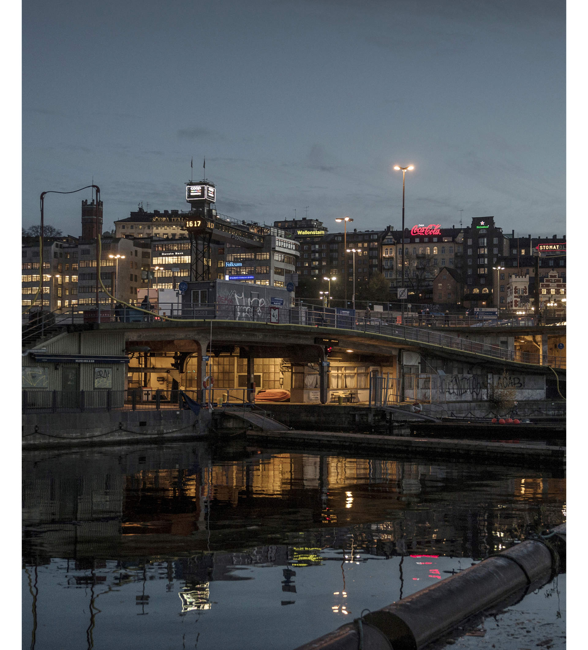 "Slussen" in central Stockholm. Pekka and Matte spends many nights sleeping under the bridge. For a period they called it their home, before they were forced to leave because of heavy construction in the area